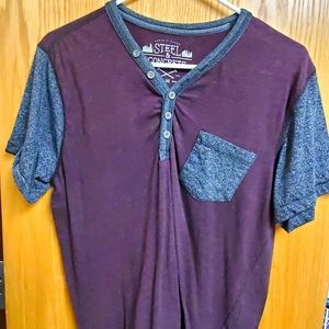 Red and grey accented undershirt